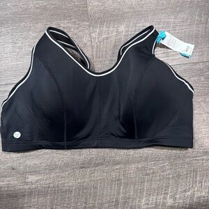 Livi Women's Black Sports Bra w/‎ adjustable straps 46D